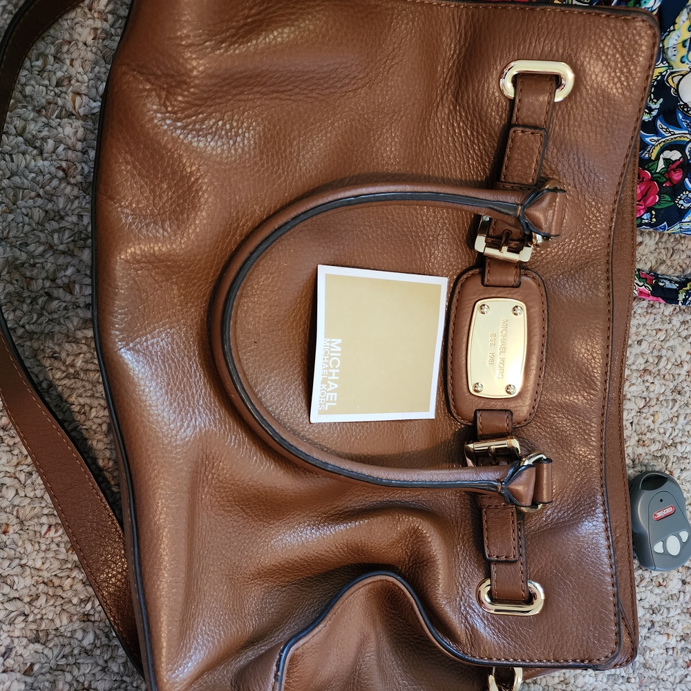 Michael Kors Tan Leather Shoulder Bag